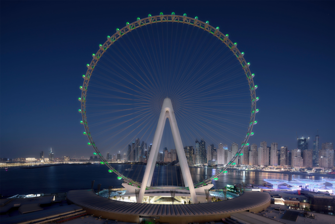 Will start to rotate shortly: VAHLE conductor systems provide the power supply for the 48 luxury cabins of the world's largest Ferris wheel, Ain Dubai. (Photo: Ain Dubai)